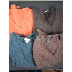 Cashmere Sweaters 4 Piece Cutter Lot Flaws Crafting Recycle Earthy Colors